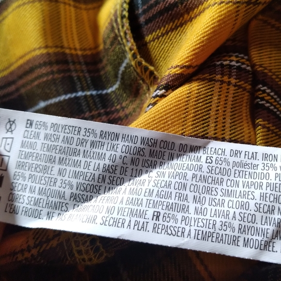 🎄❤️ Forever 21 Mustard Plaid Pleated Mini Skirt  Sz Sm❤️🎄 - Picture 8 of 12